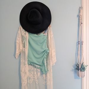 Swim lot: Cupshe One Piece NWT Sz L, Old Navy Sun Hat EUC, White Lace Cover- EUC